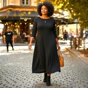 LBISSE Black Maxi Dress - Size 1X